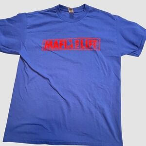 Gildan Buffalo Bills Blue Mafia for Life Graphic T-Shirt Size Large Cotton Blend